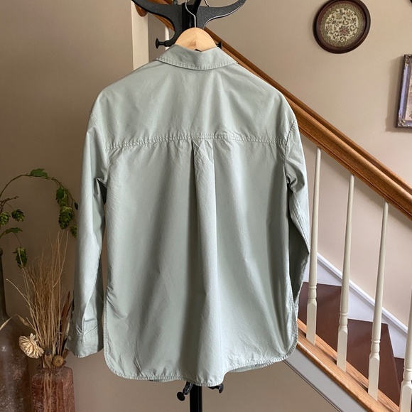 Everlane The Supima Cotton Boyfriend Oversized Shirt Sage Green Size XS - Picture 7 of 17